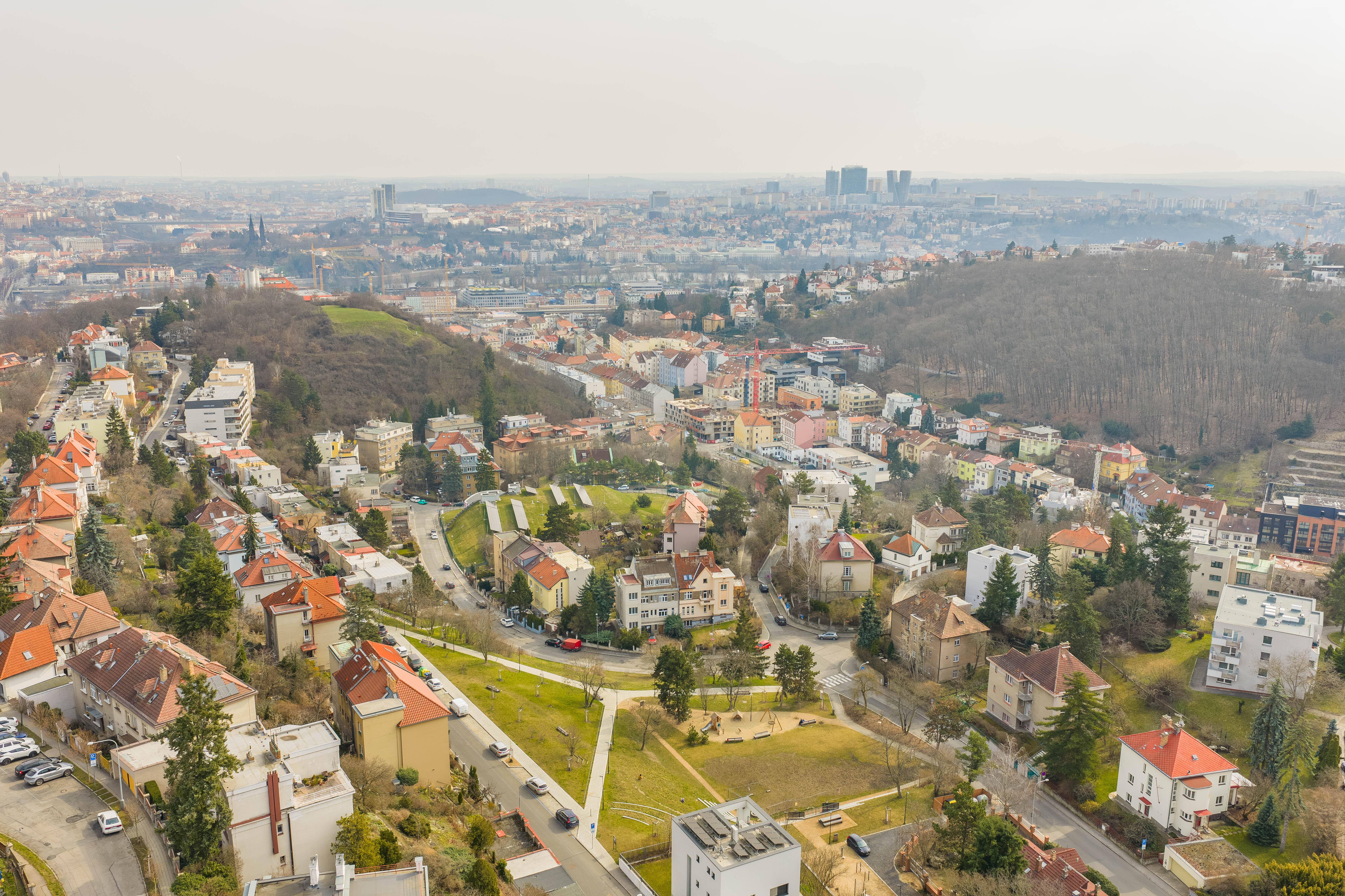 Drone — panorama Praha